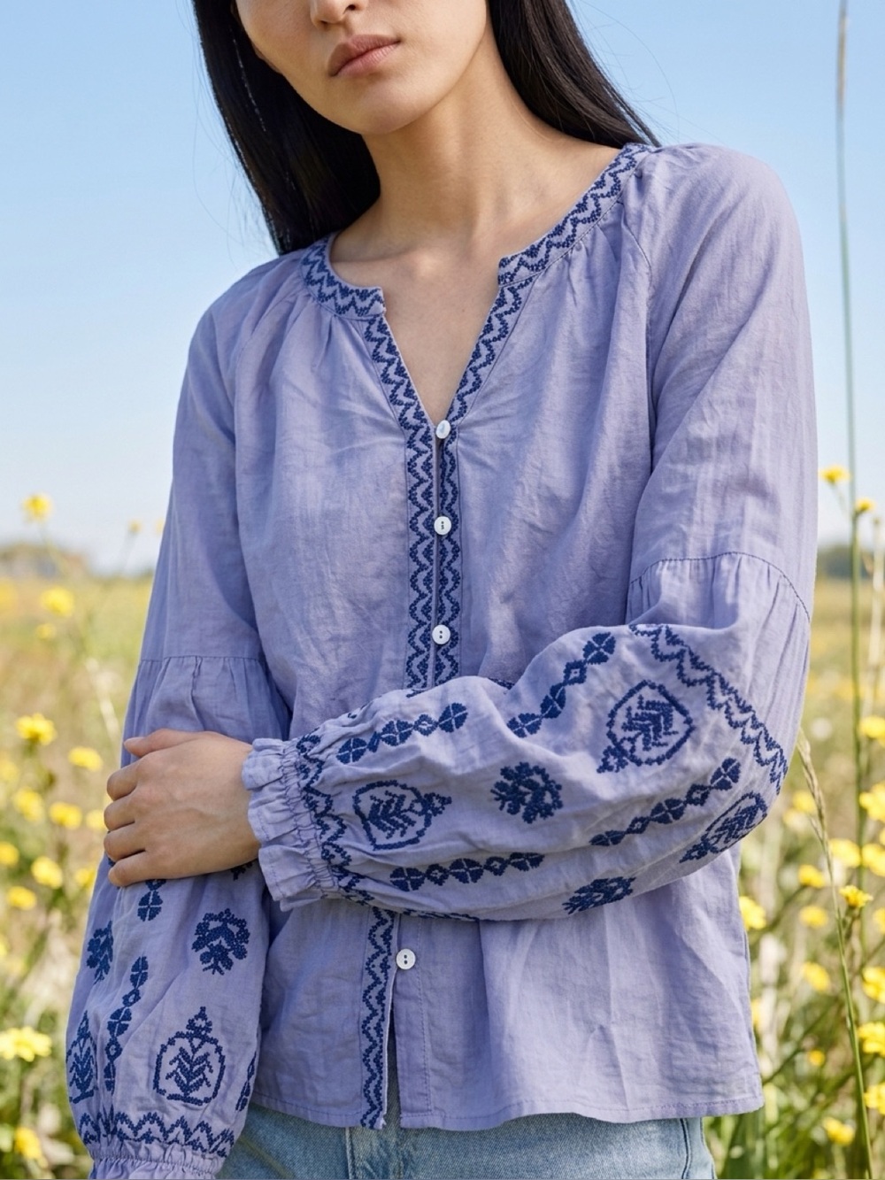 Nicole Miller Artelier Blouse
More blue than purple I really beautiful mix